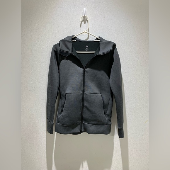 Oakley Men's Full Zip Tech Jacket With Hood Gray Size S - Picture 1 of 9